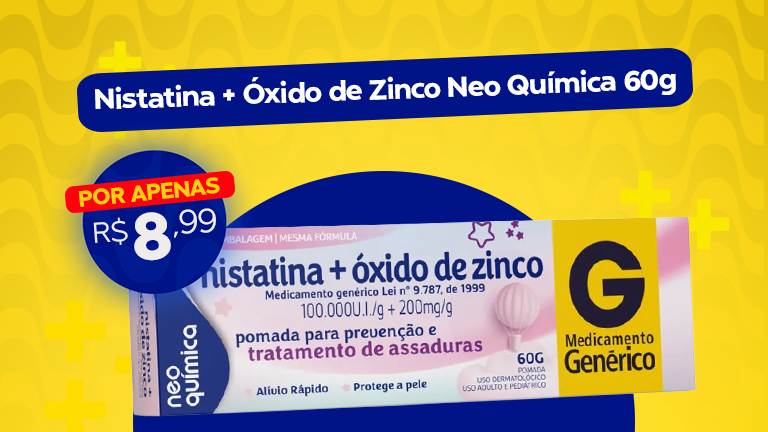 Nistatina + Óxido de Zinco Neo Química 60g